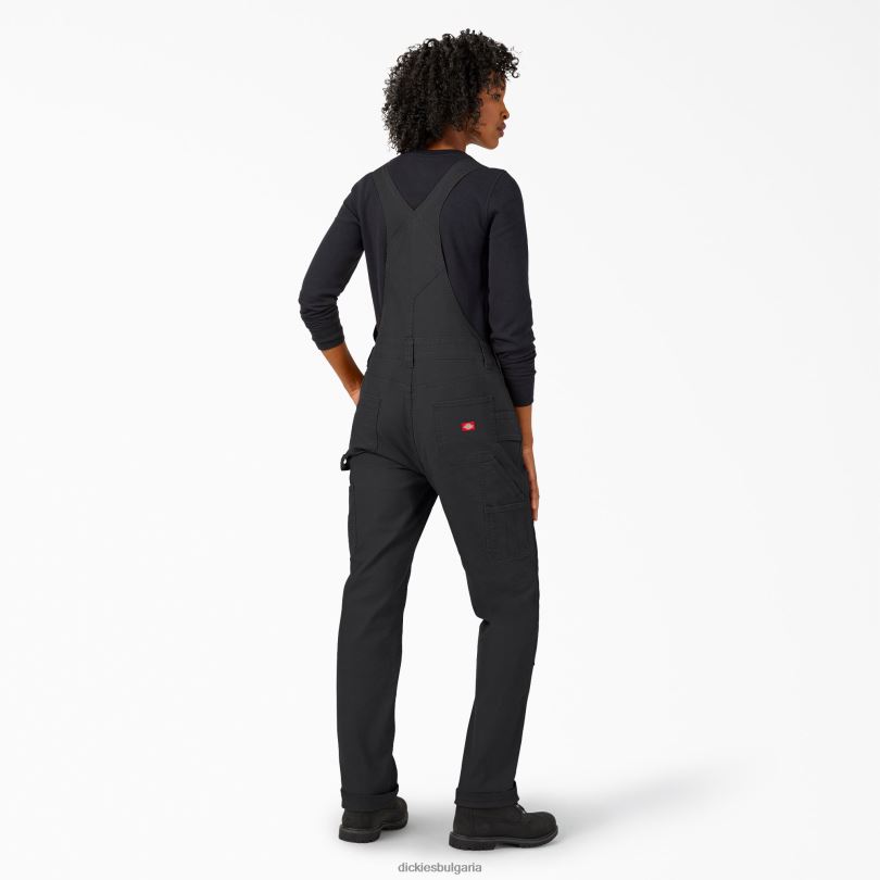 Жени Dickies патешки гащеризон с двоен преден лигавник изплакнато черно (rbk) облекло R2PH81569