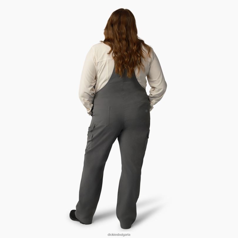 Жени Dickies плюс охлаждащ рипстоп гащеризон изплакнат графит (rga) облекло R2PH81669