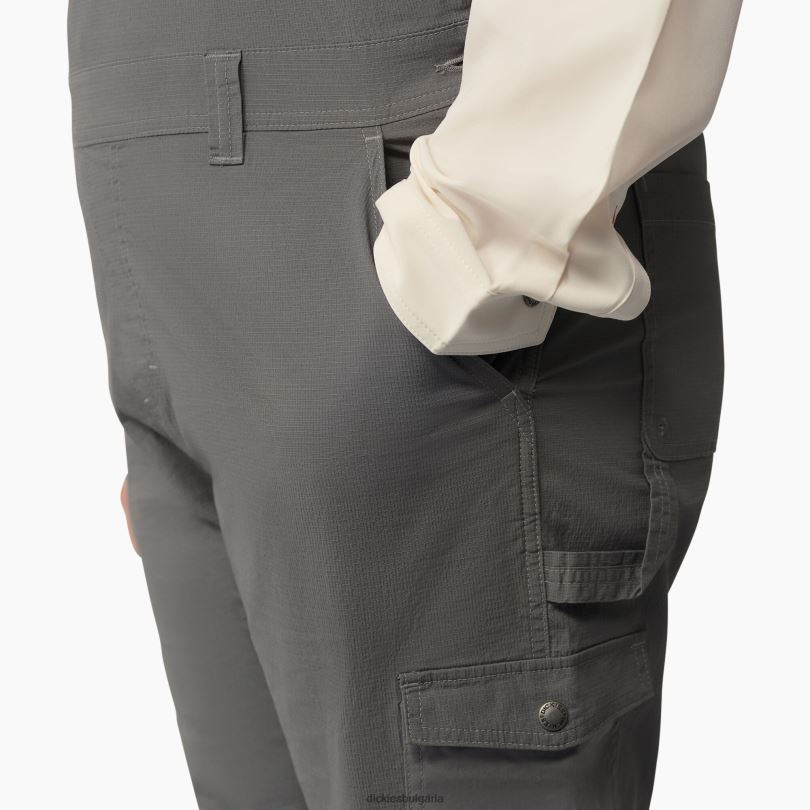 Жени Dickies плюс охлаждащ рипстоп гащеризон изплакнат графит (rga) облекло R2PH81669