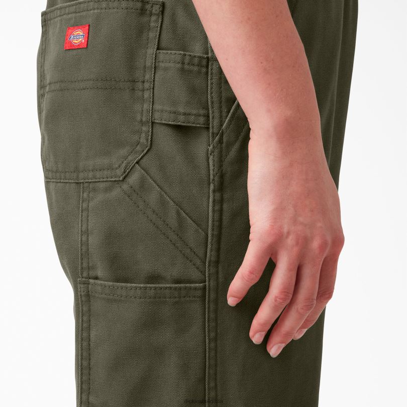 Жени Dickies гащеризон със спокойна кройка изплакнат зелен мъх (rms) облекло R2PH81561