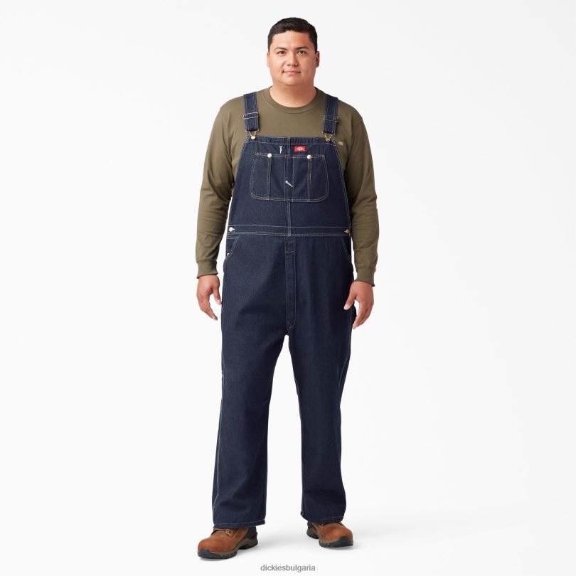 мъже Dickies класически гащеризон с лигавник изплакнато индиго синьо (rnb) облекло R2PH81218