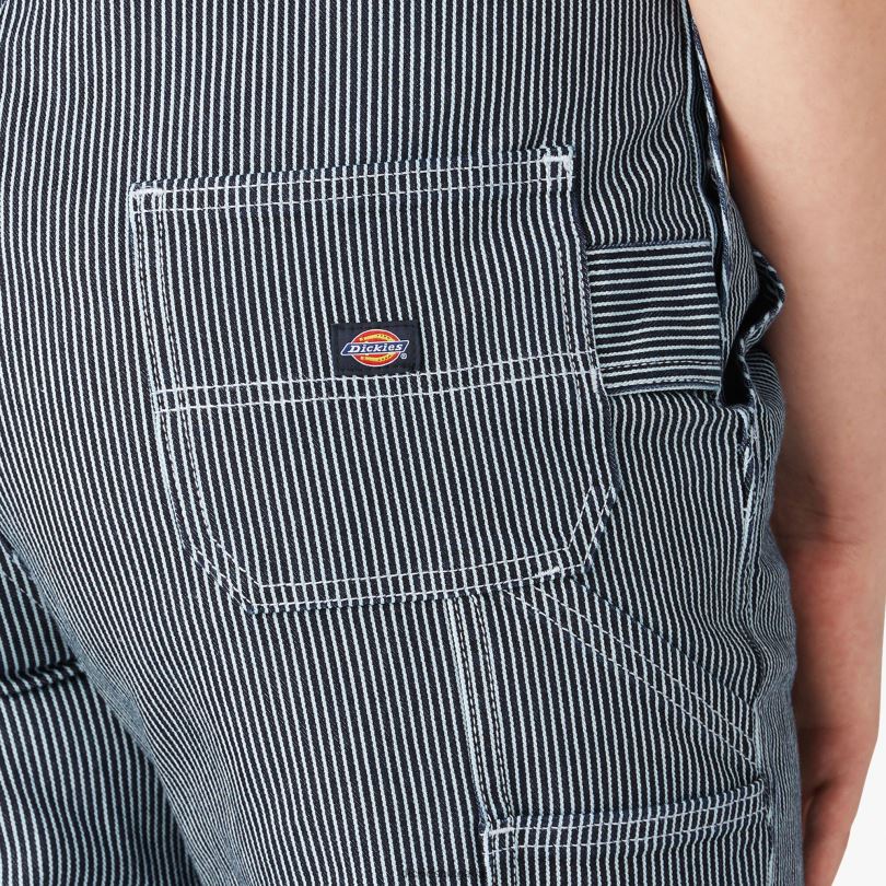 Жени Dickies гащеризон с лигавник с хикори райе ивица от хикори, измита с камъни (shs) облекло R2PH81943