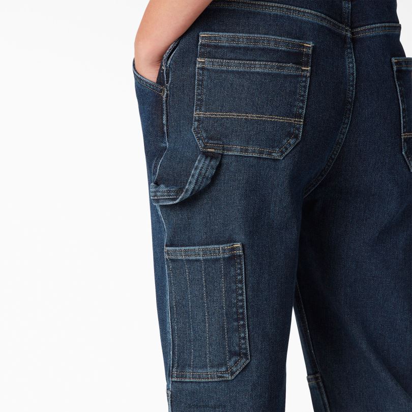 Жени Dickies затоплящ гащеризон с двойно коляно stonewashed средно синьо (msw) облекло R2PH81692