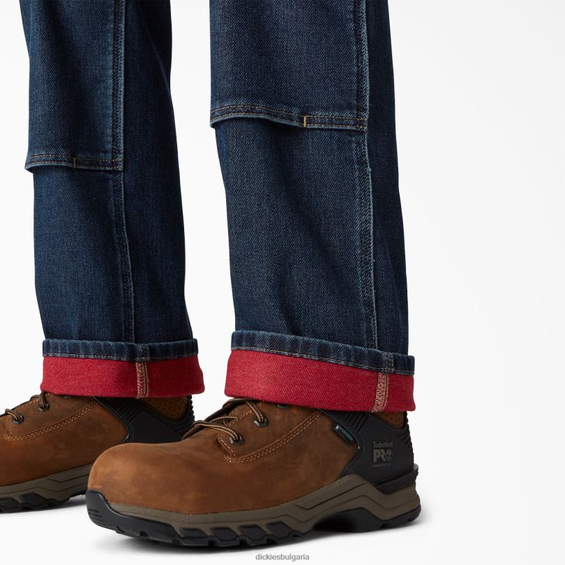 Жени Dickies затоплящ гащеризон с двойно коляно stonewashed средно синьо (msw) облекло R2PH81692