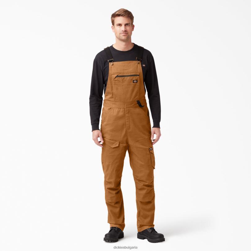 мъже Dickies гащеризон temp-iq 365 tech duck bib изплакната кафява патица (rbd) облекло R2PH81511