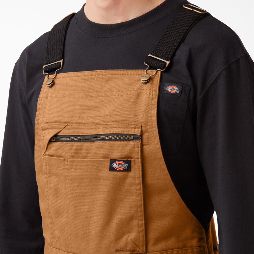 мъже Dickies гащеризон temp-iq 365 tech duck bib изплакната кафява патица (rbd) облекло R2PH81511