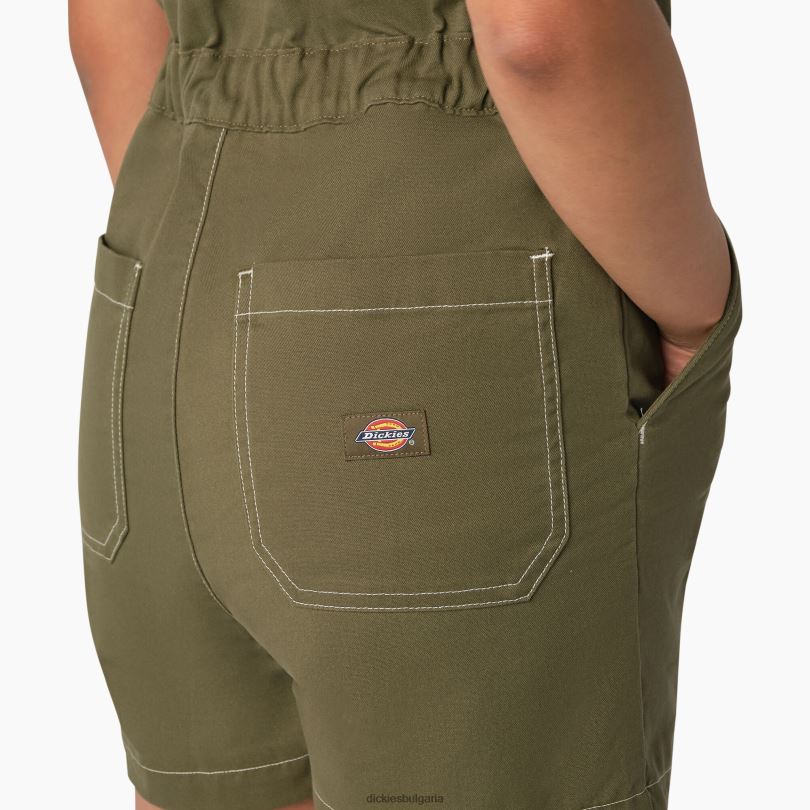 Жени Dickies шорти рипстоп военно зелено (ml) облекло R2PH81921