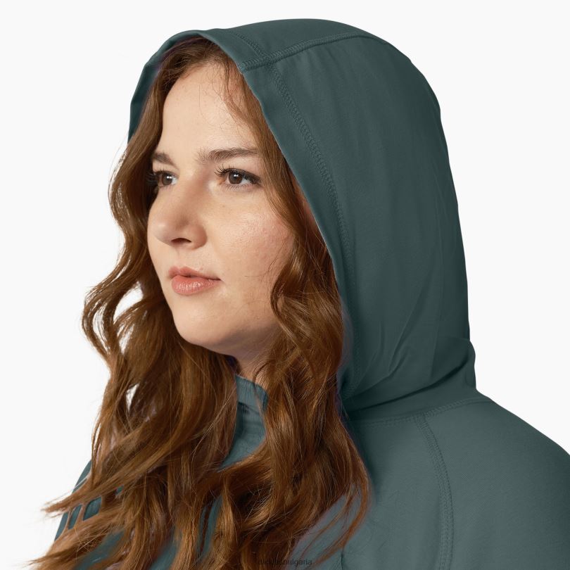 Жени Dickies плюс слънчева тениска с охлаждаща производителност линкълн грийн (лн) облекло R2PH81647