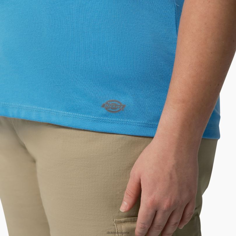 Жени Dickies плюс охлаждаща тениска с къс ръкав лазурно синьо (ab2) облекло R2PH81585