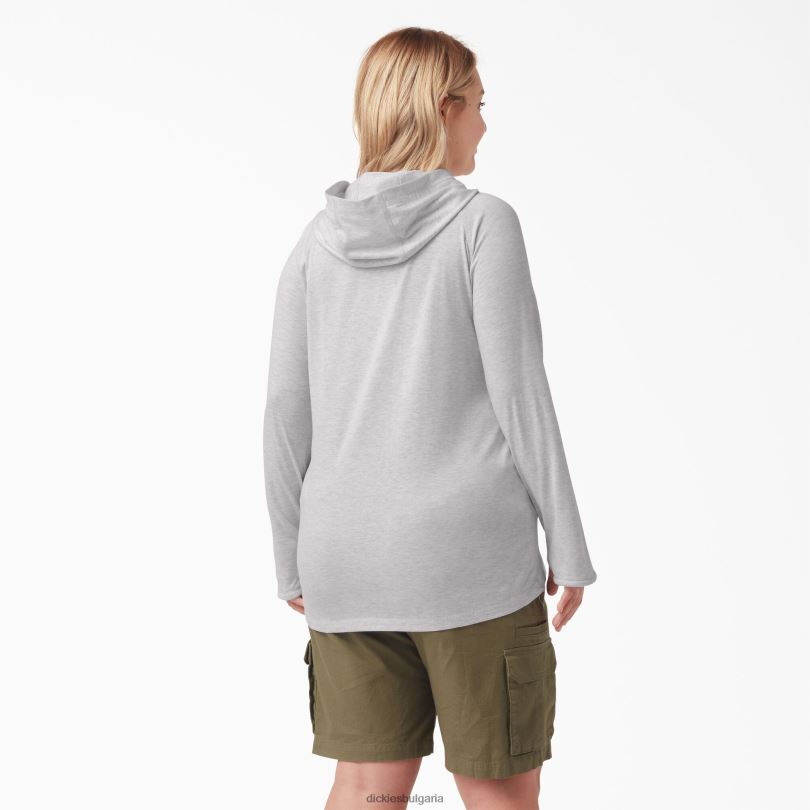 Жени Dickies плюс слънчева тениска с охлаждаща производителност пепеляво сиво (ag) облекло R2PH81640