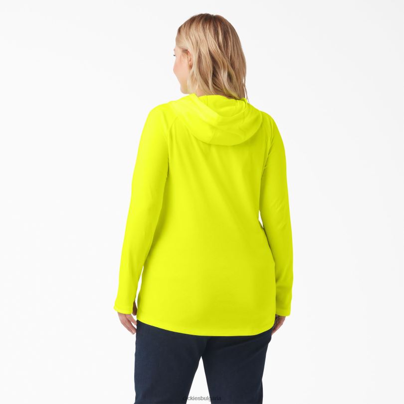 Жени Dickies плюс слънчева тениска с охлаждаща производителност ярко жълто (bwd) облекло R2PH81642