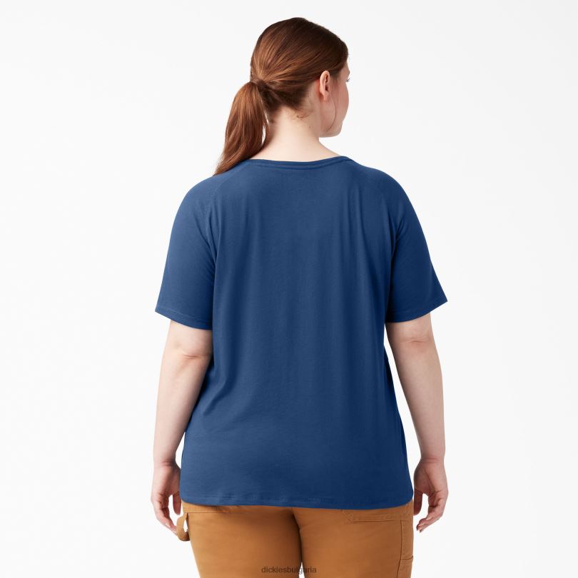 Жени Dickies плюс охлаждаща тениска с къс ръкав динамичен флот (dy2) облекло R2PH81588