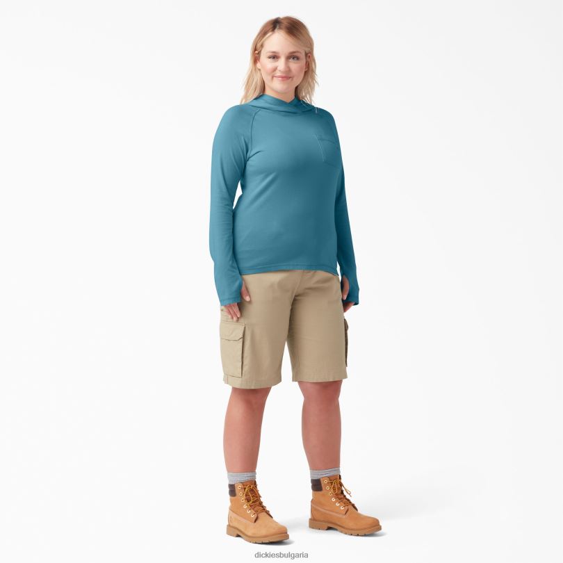 Жени Dickies плюс слънчева тениска с охлаждаща производителност дълбоко небе (esd) облекло R2PH81644