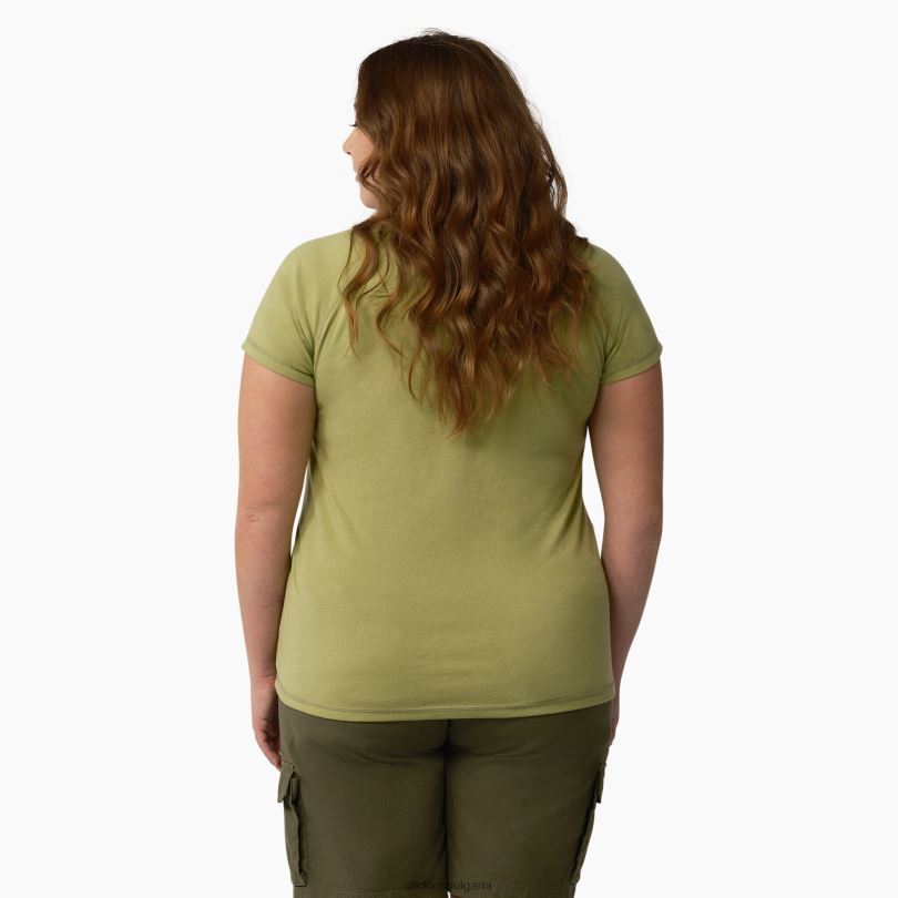 Жени Dickies плюс охлаждаща тениска с къс ръкав папрат хедър (f2h) облекло R2PH81591