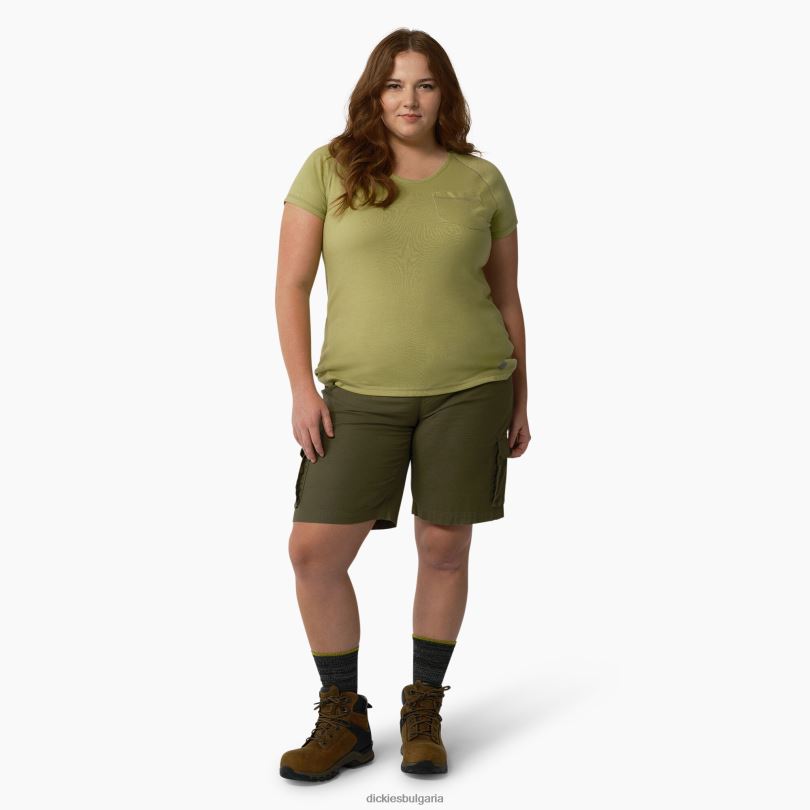 Жени Dickies плюс охлаждаща тениска с къс ръкав папрат хедър (f2h) облекло R2PH81591