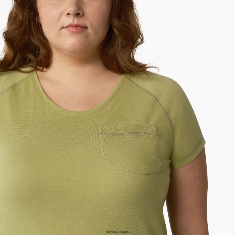 Жени Dickies плюс охлаждаща тениска с къс ръкав папрат хедър (f2h) облекло R2PH81591