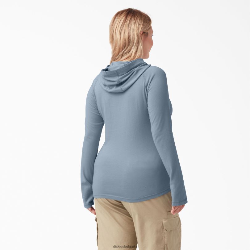 Жени Dickies плюс слънчева тениска с охлаждаща производителност мъгливо синьо (fe) облекло R2PH81645