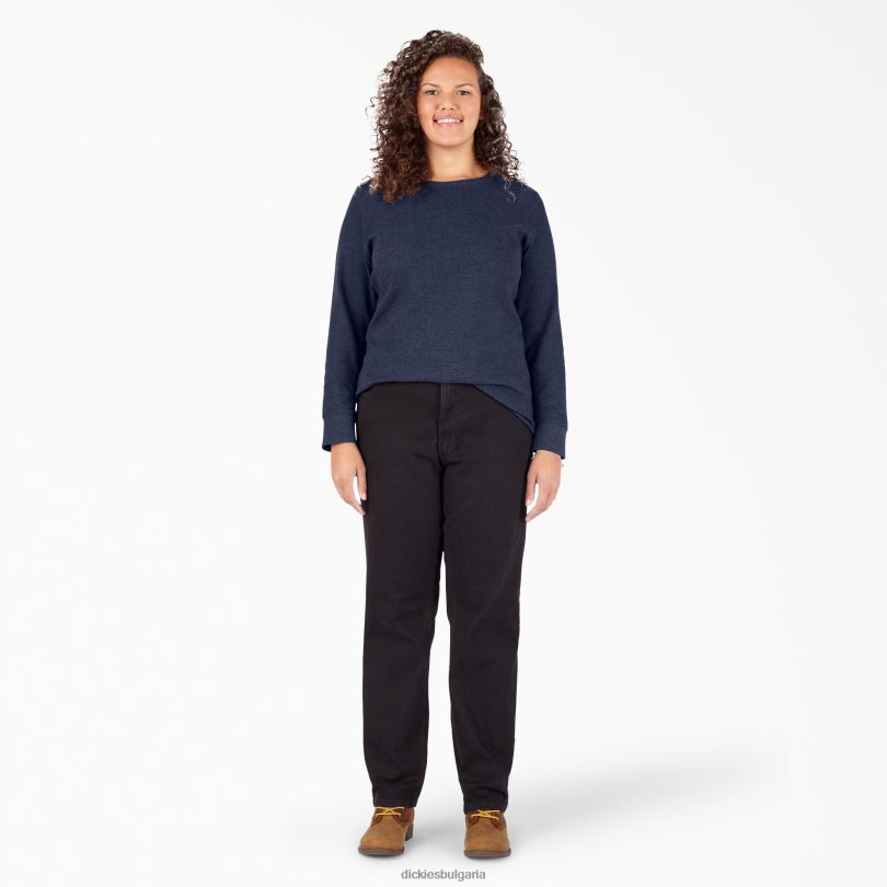 Жени Dickies плюс тениска с дълъг ръкав мастило синьо (isd) облекло R2PH82070