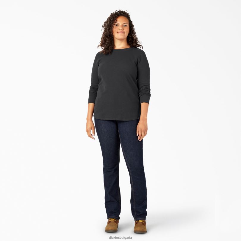 Жени Dickies плюс тениска с дълъг ръкав черно (kbk) облекло R2PH82071