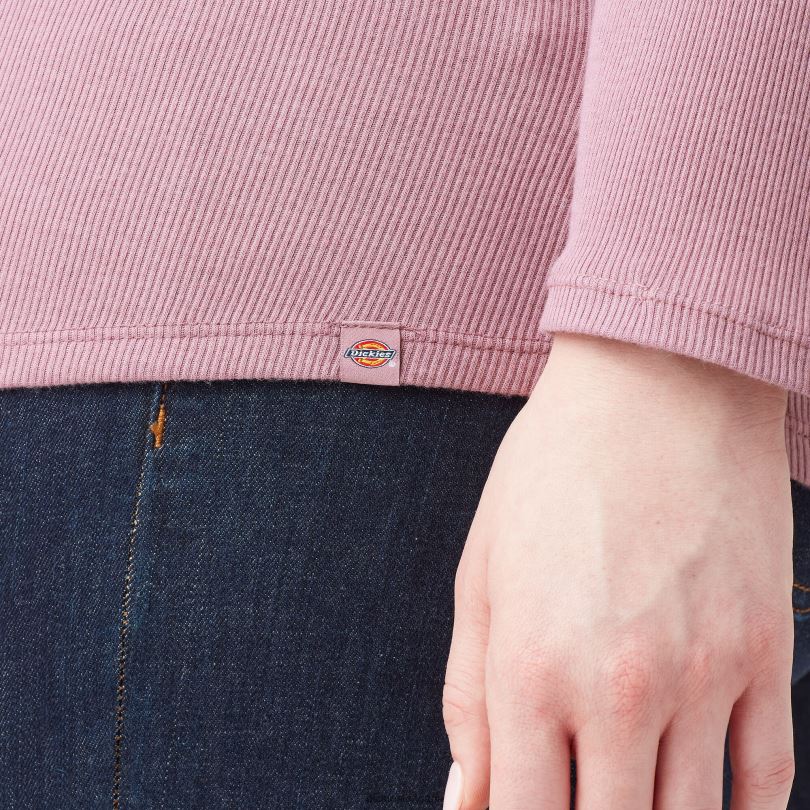 Жени Dickies плюс риза с дълъг ръкав на Хенли прашна орхидея (kdd) облекло R2PH82205