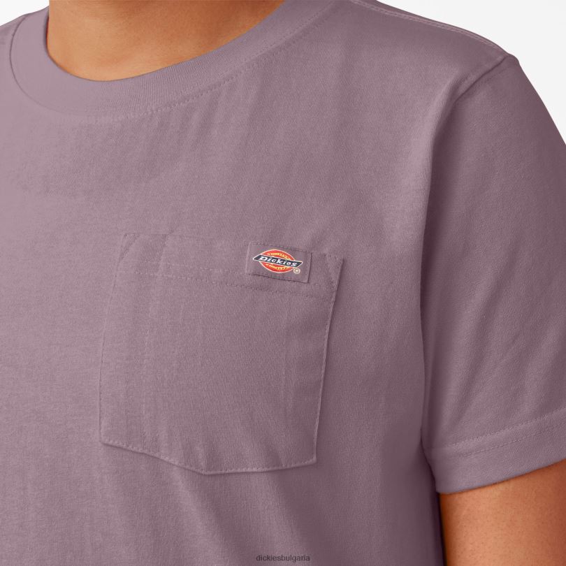 Жени Dickies плюс тежка тениска с къс ръкав люляк (lc) облекло R2PH81971