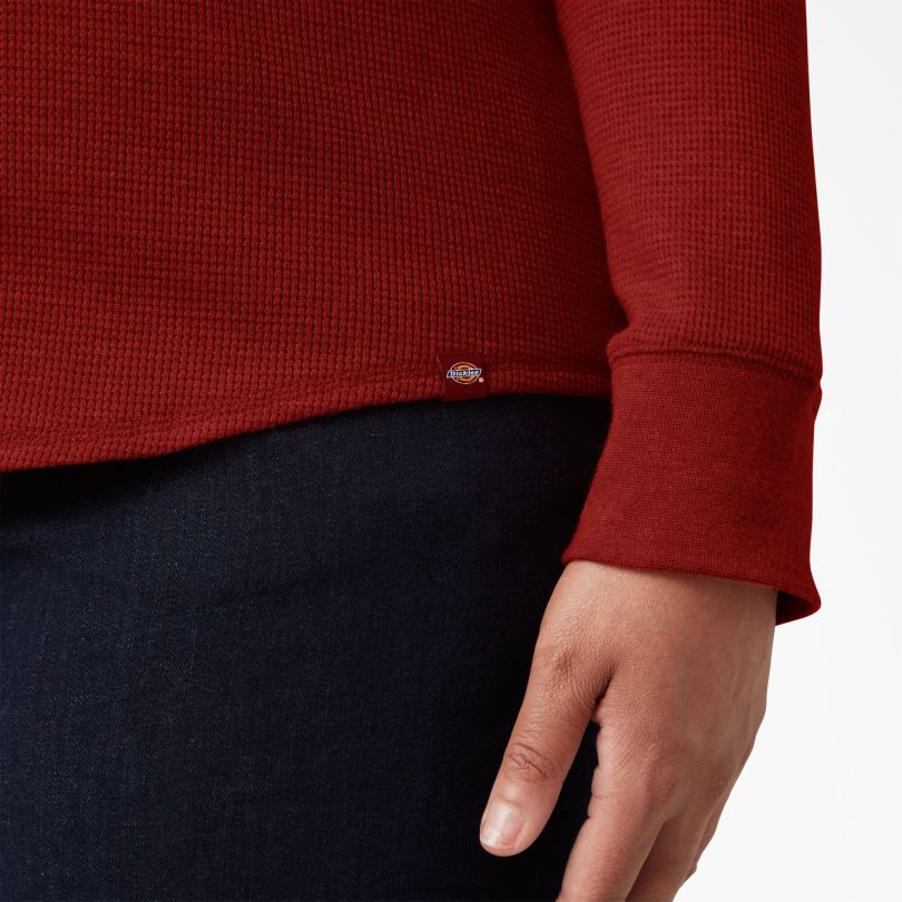 Жени Dickies плюс тениска с дълъг ръкав разтопена лава хедър (m2h) облекло R2PH82072