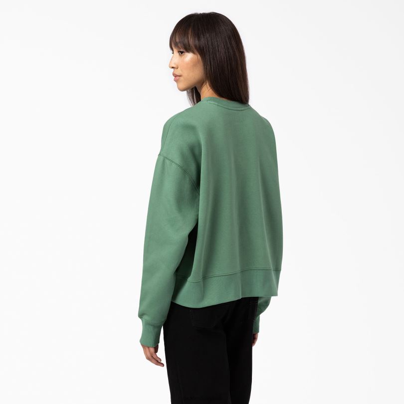 Жени Dickies суитшърт Summerdale тъмен бръшлян (d2i) облекло R2PH82291