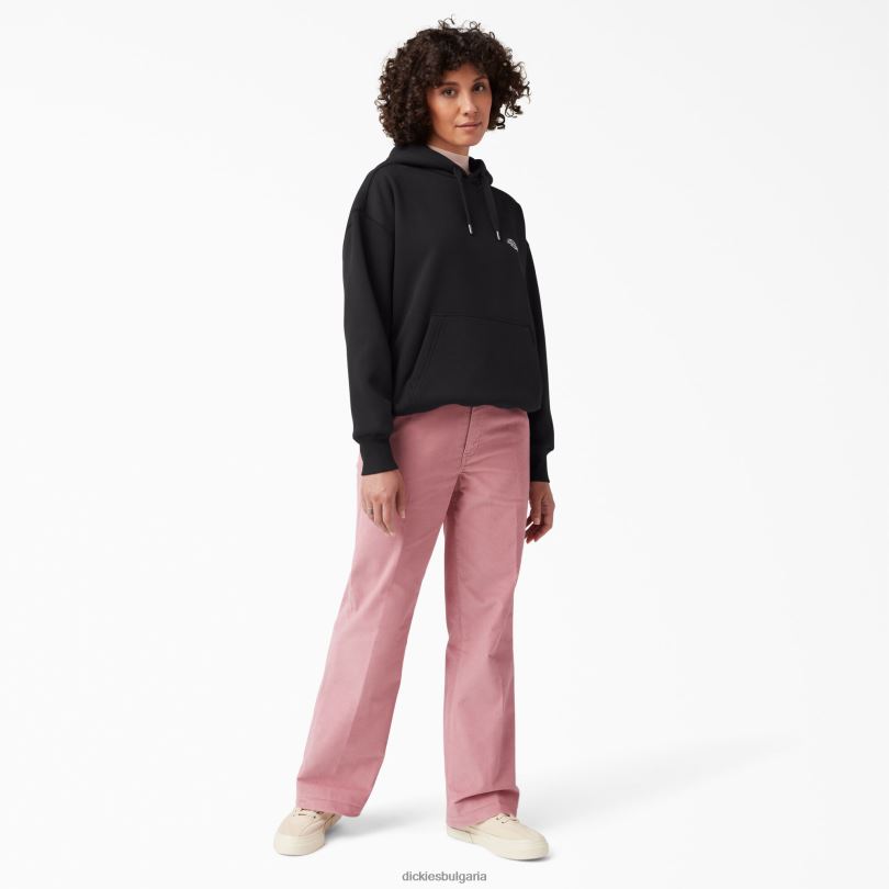 Жени Dickies суичър с качулка със спокойна кройка Summerdale черно (kbk) облекло R2PH82357