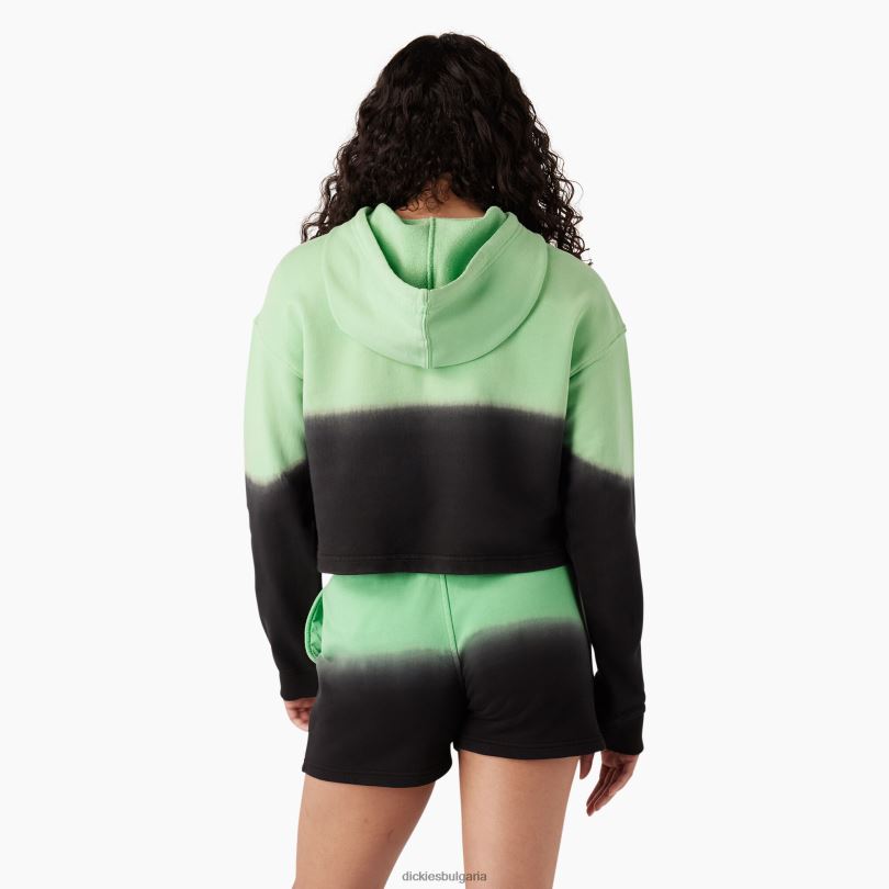 Жени Dickies изрязана омбре качулка ябълкова мента/черна боя (amd) облекло R2PH82334