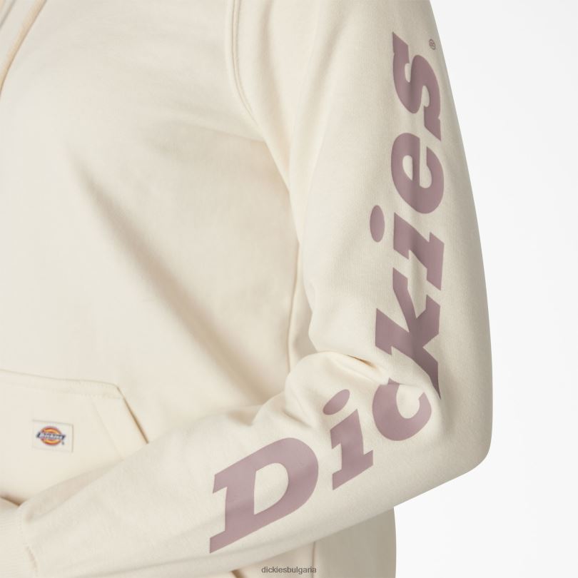 Жени Dickies тежък пуловер с ръкави с лого антично бяло (aw) облекло R2PH82302