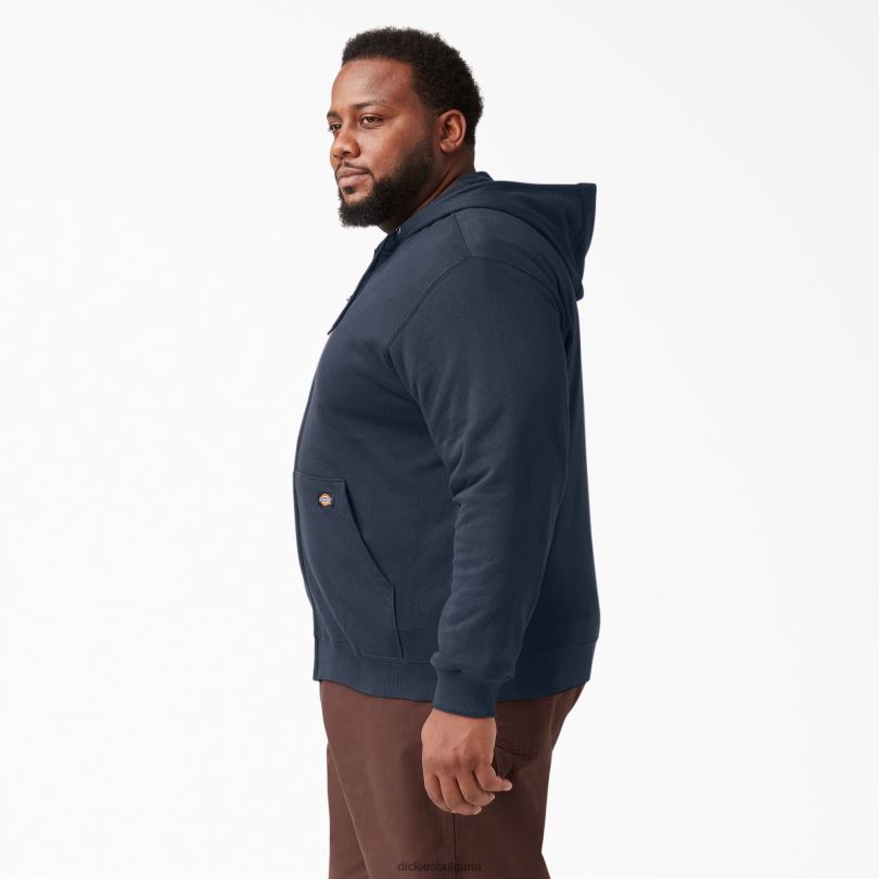 мъже Dickies качулка с цип от полар тъмно синьо (dn) облекло R2PH8979