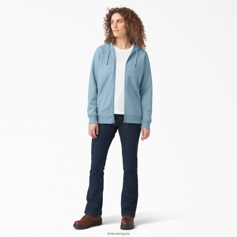 Жени Dickies тежка качулка от полар с пълен цип чисто синьо (eu) облекло R2PH82286