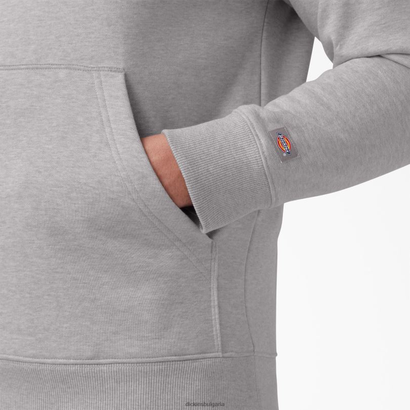 мъже Dickies водоотблъскваща трицветна качулка с лого хедър сиво (hg) облекло R2PH81106
