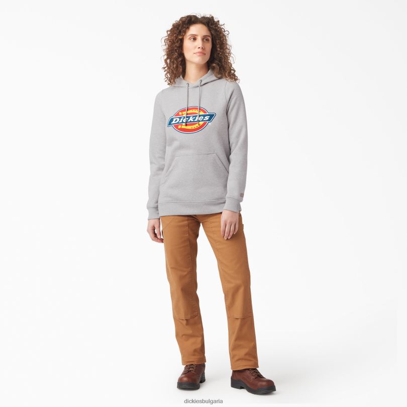 Жени Dickies тежък пуловер с лого хедър сиво (hg) облекло R2PH82329