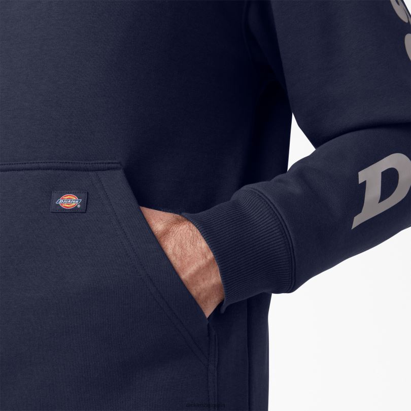 мъже Dickies водоотблъскваща качулка с ръкав с лого мастило синьо (ik) облекло R2PH81039