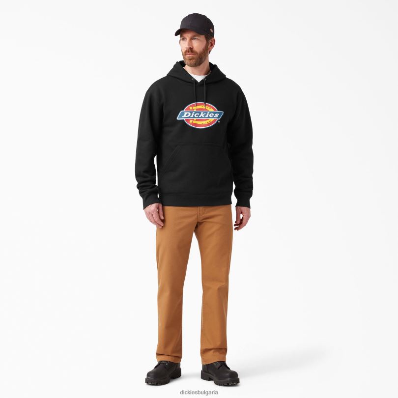 мъже Dickies водоотблъскваща трицветна качулка с лого черно (kbk) облекло R2PH81107