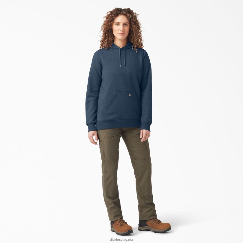Жени Dickies тежък пуловер с ръкави с лого хедър флот (nvh) облекло R2PH82310