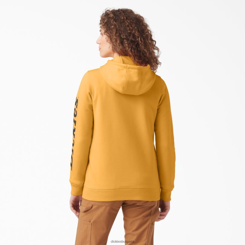Жени Dickies тежък пуловер с ръкави с лого оранжево сияние (og3) облекло R2PH82311