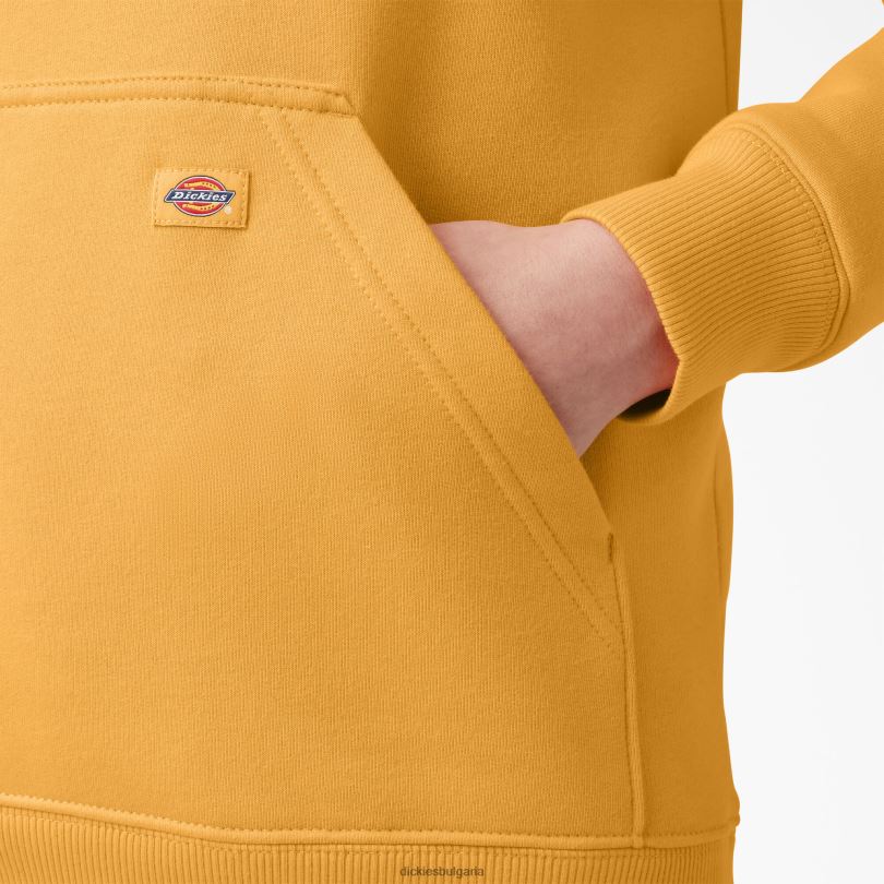 Жени Dickies тежък пуловер с ръкави с лого оранжево сияние (og3) облекло R2PH82311