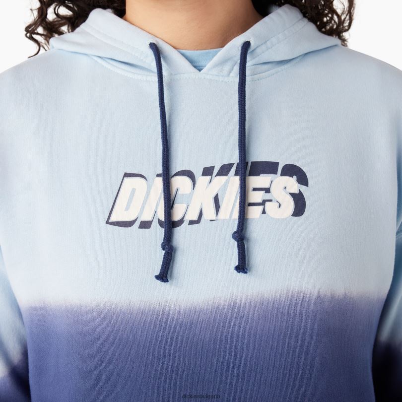 Жени Dickies изрязана омбре качулка небесно синьо/мастилено тъмносиньо боядисване (skd) облекло R2PH82336