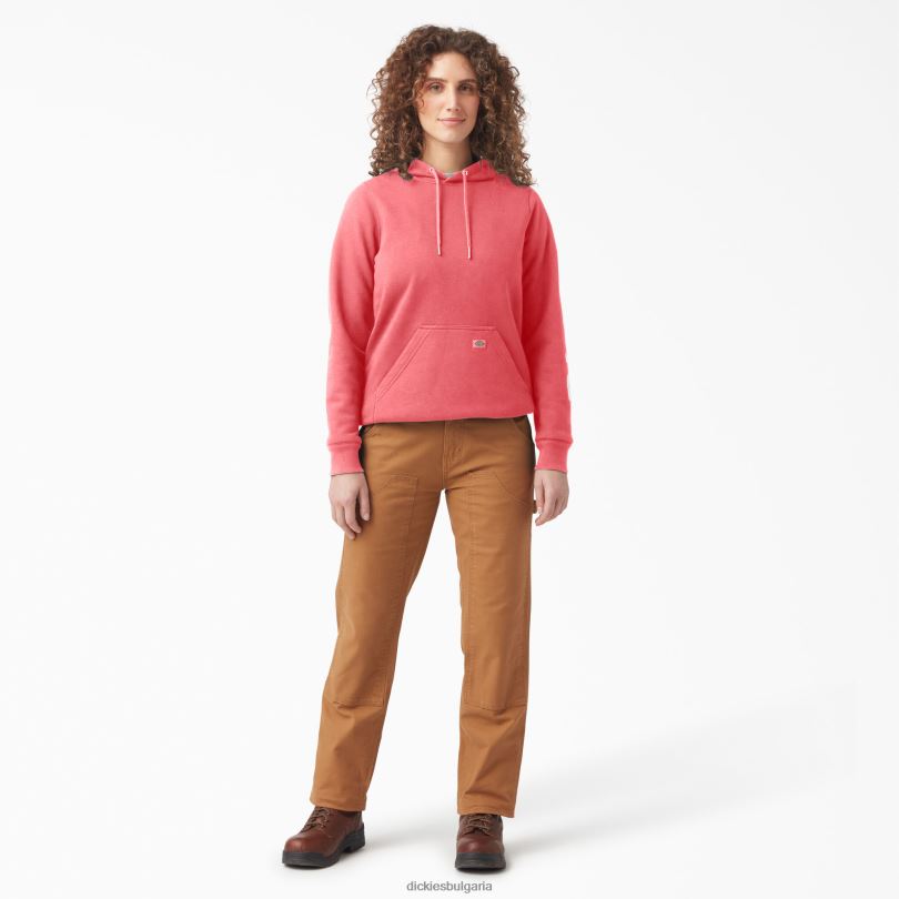 Жени Dickies тежък пуловер с ръкави с лого чаена роза (t1r) облекло R2PH82313