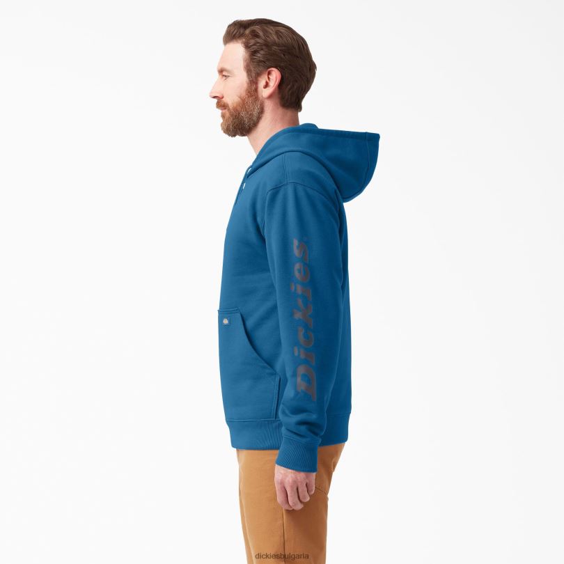 мъже Dickies водоотблъскваща качулка с ръкав с лого vallarta blue (v2b) облекло R2PH81044