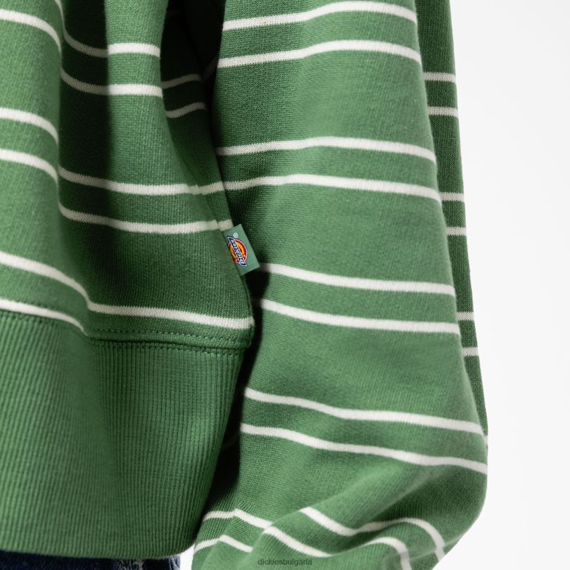 Жени Dickies раиран суичър westover бяла/зелена ивица (gws) облекло R2PH82290