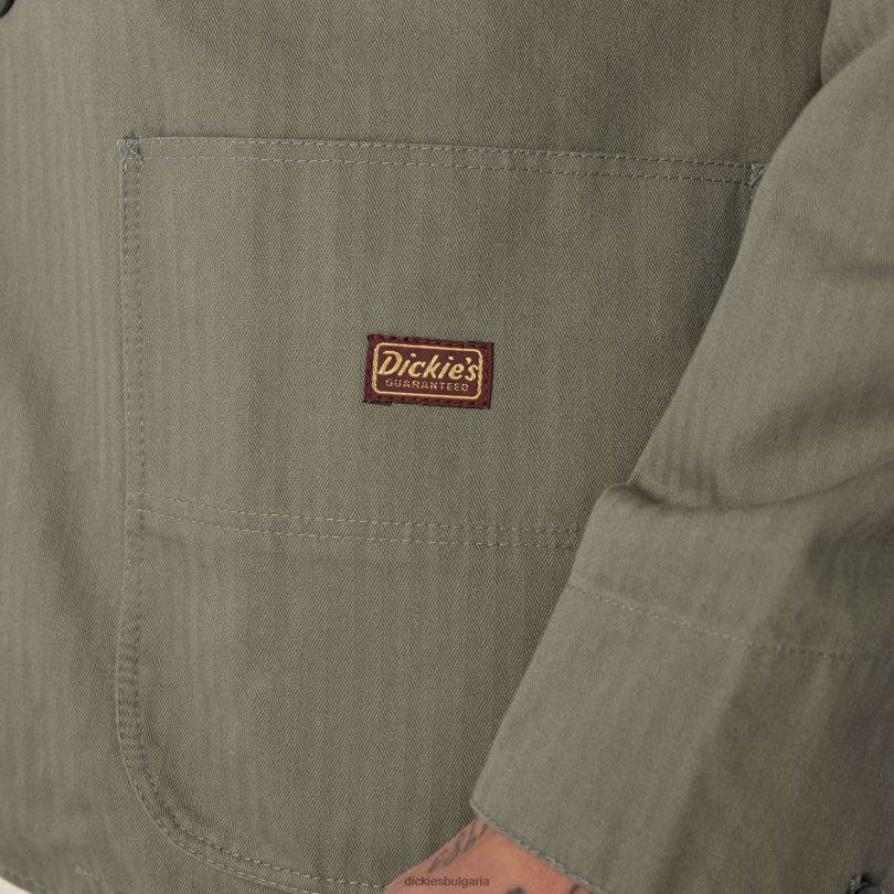 мъже Dickies Сако тип рибена кост от 1922 г изплакната прашна маслина (rdo) облекло R2PH81188
