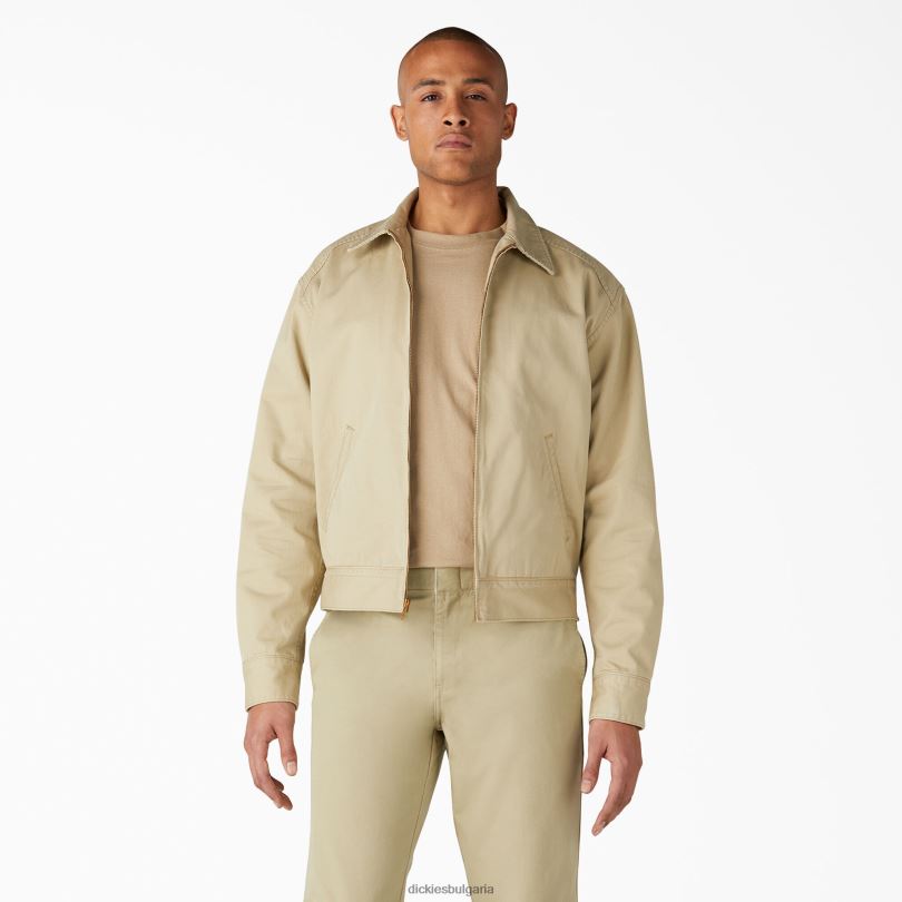 мъже Dickies Яке от кепър на бензиностанция от 1922 г изплакнат тен (rtn) облекло R2PH81029