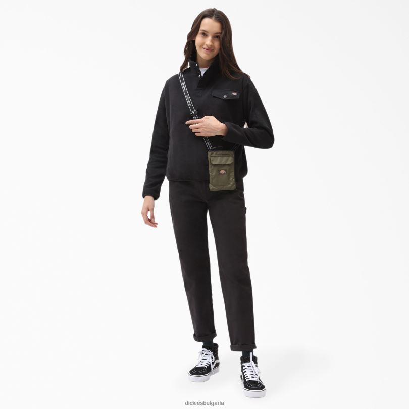 Жени Dickies пуловер от руно Port Allen черен (bkx) облекло R2PH82365