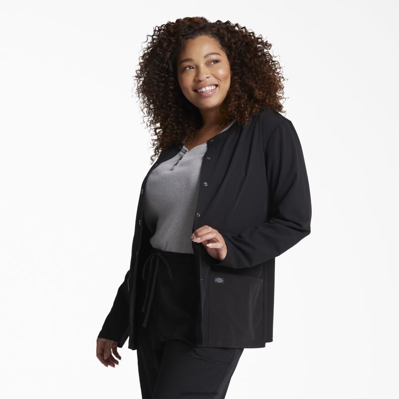 Жени Dickies екстремно разтегливо яке с щракване отпред черно (черно) облекло R2PH82645