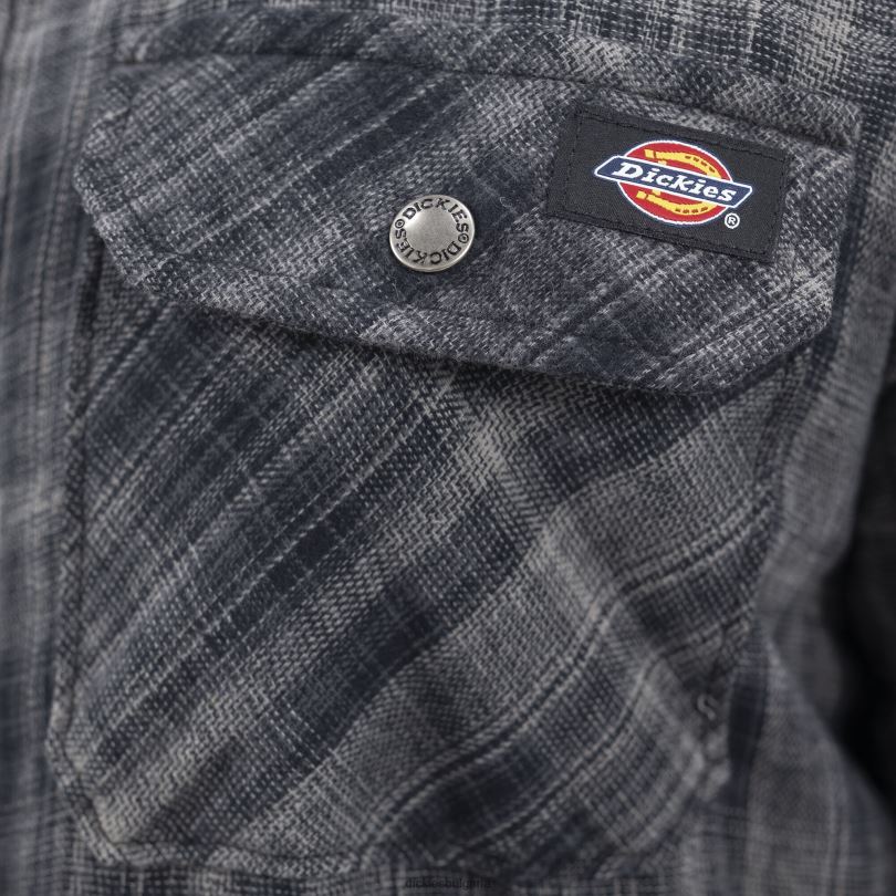 мъже Dickies яке с фланелена риза с висок косъм въглен/черно омбре каре (a1t) облекло R2PH81076