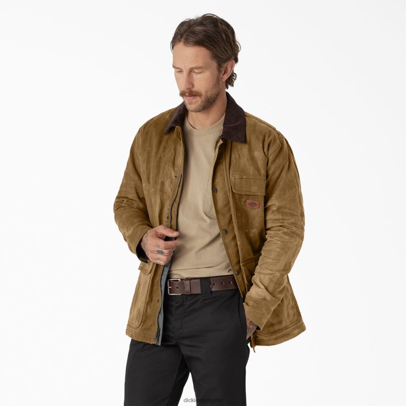 мъже Dickies палто от восъчен брезент жълъд (ac2) облекло R2PH81014