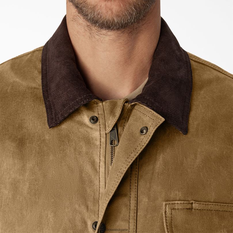 мъже Dickies палто от восъчен брезент жълъд (ac2) облекло R2PH81014